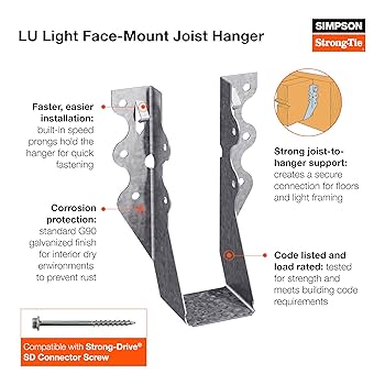 長濱ネルソン Amazon.com: Simpson Strong-Tie LU28 Light Face-Mount Joist